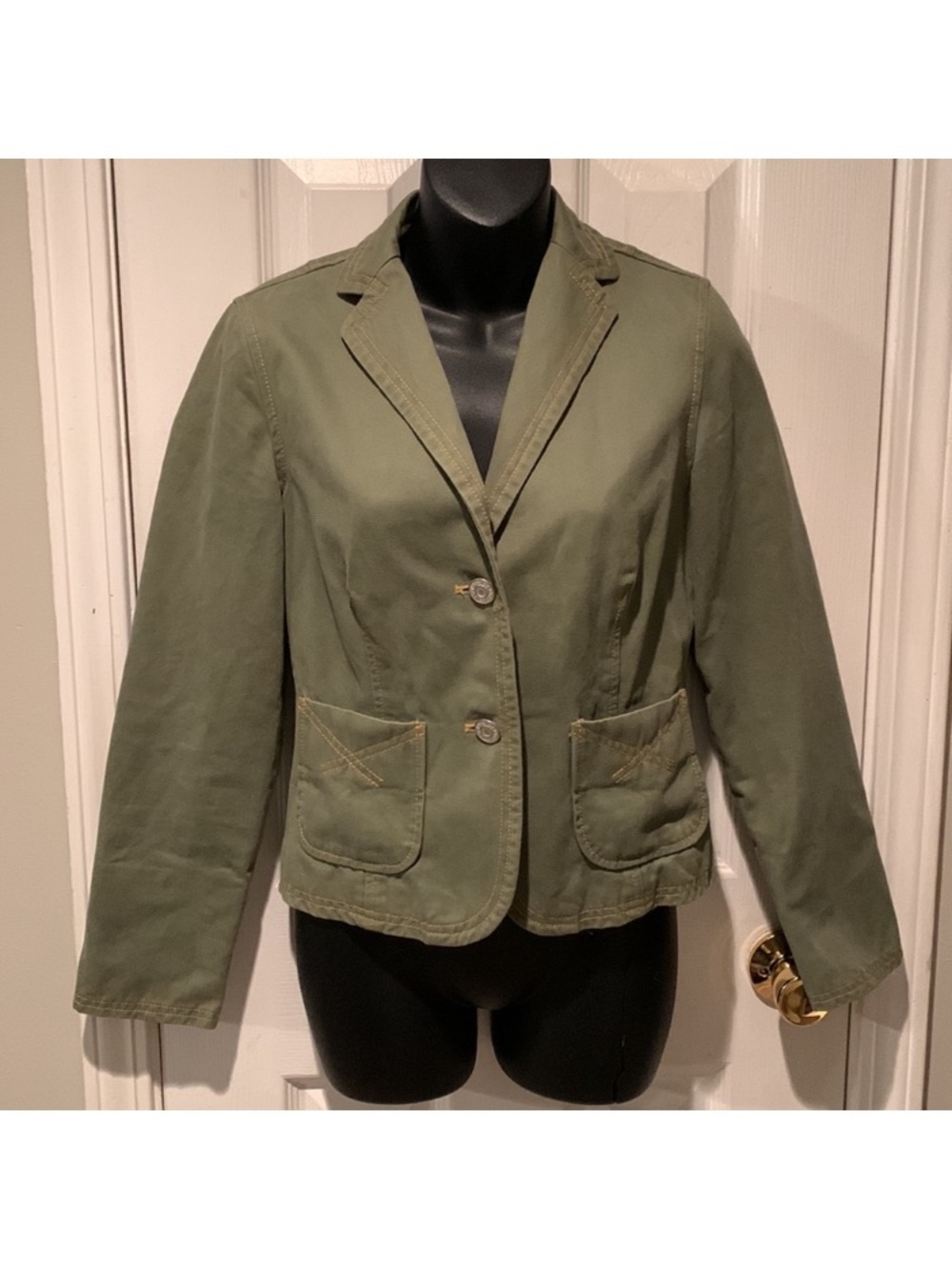 GAP Olive Green Cotton Blazer